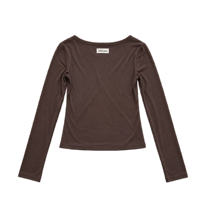 Butter Tencel Longsleeve — Mocha