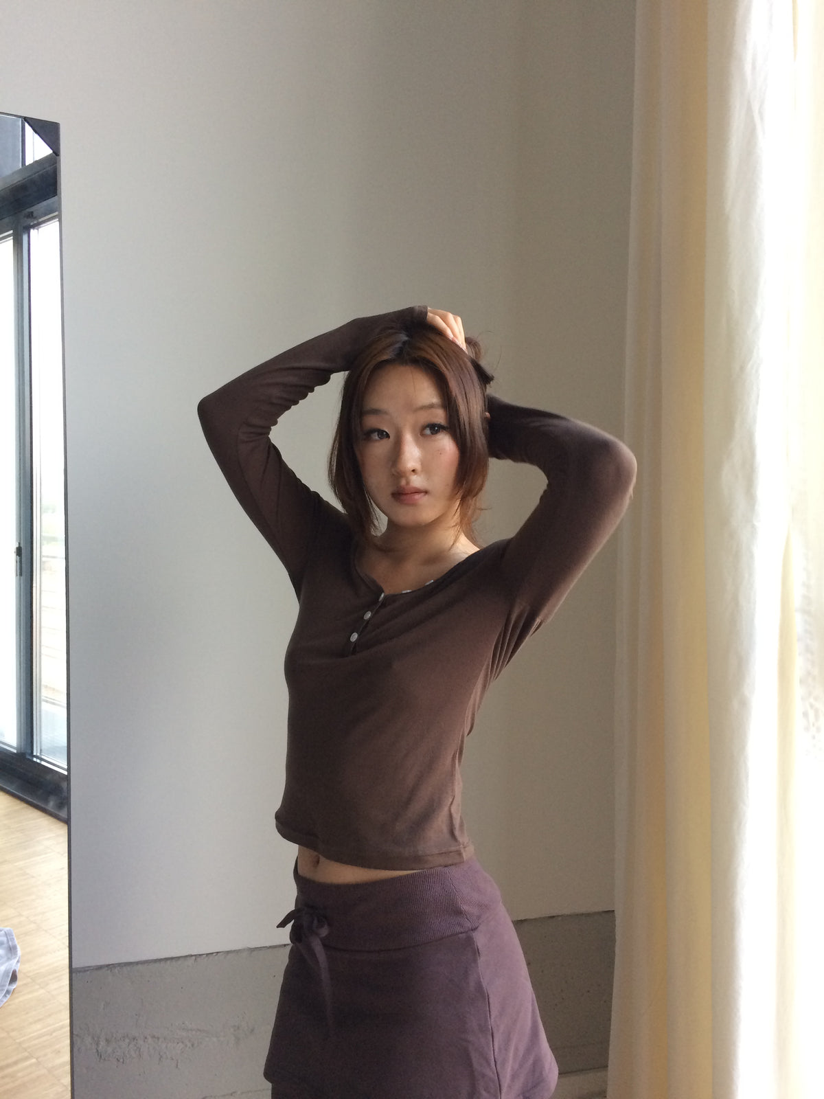Butter Tencel Longsleeve — Mocha