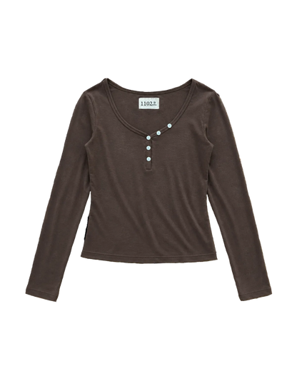 Butter Tencel Longsleeve — Mocha